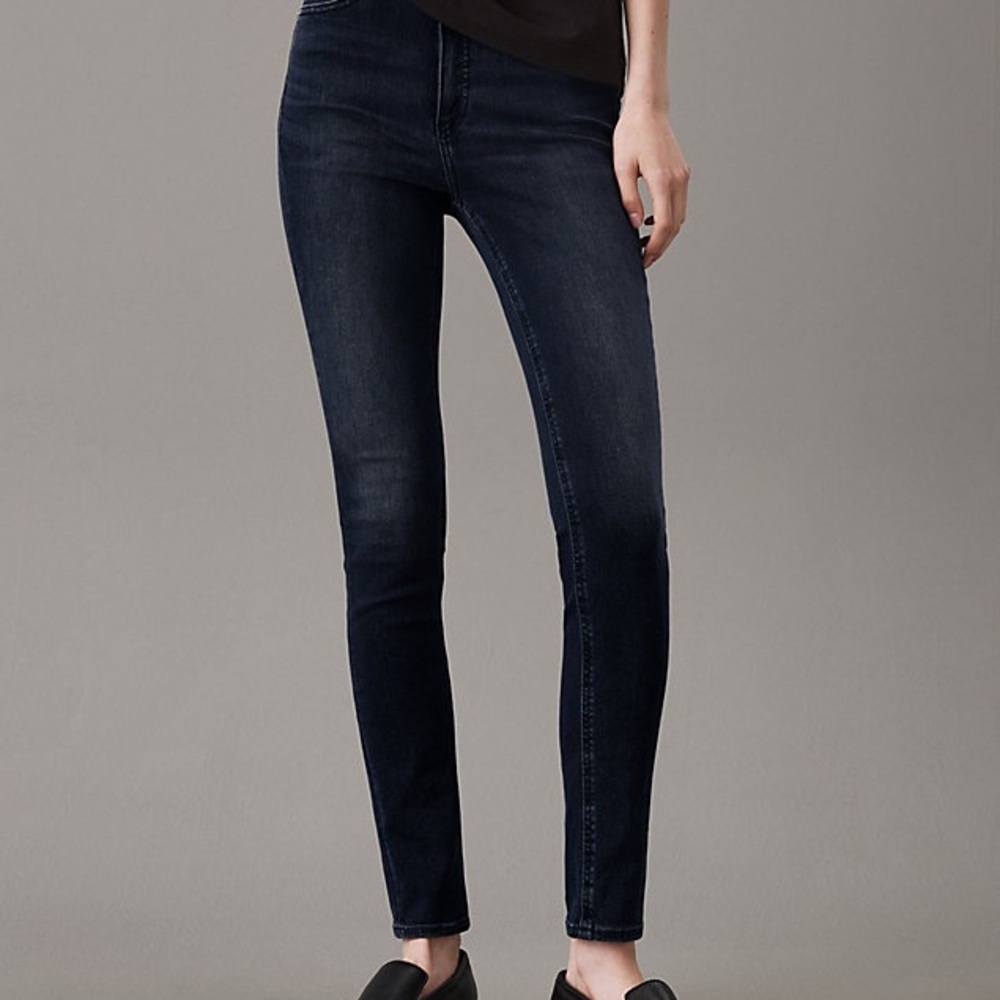 calvin rucker jeggings skinny Women's Dark Blue Jeans 27 Short